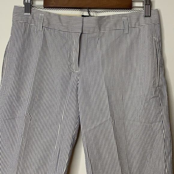 J. crew | Black White City Fit Pin Striped 100% Cotton Bermuda Shorts 0 - Picture 3 of 10